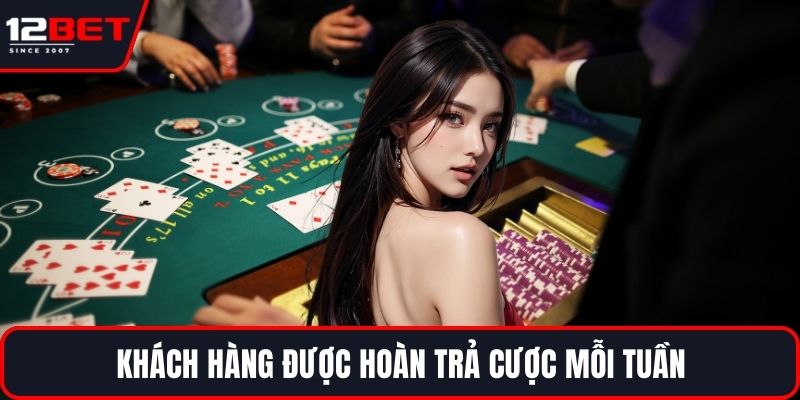Giới Thiệu 12BET 4 Khách hàng được hoàn trả cược mỗi tuần